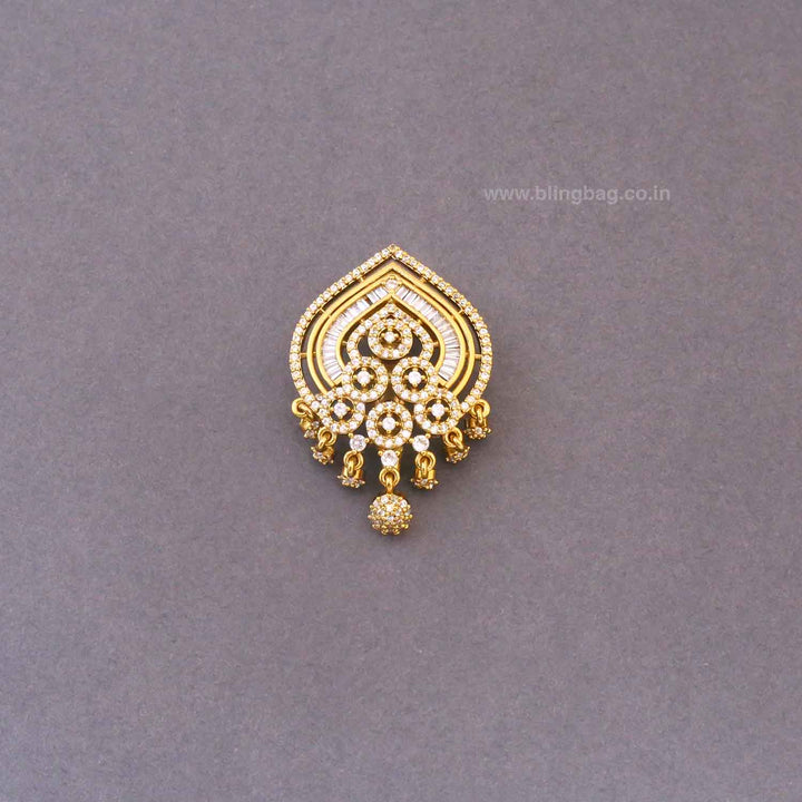 Golden Petal Crest Brooch