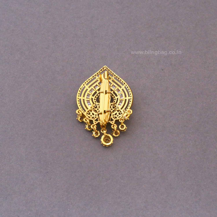 Golden Petal Crest Brooch