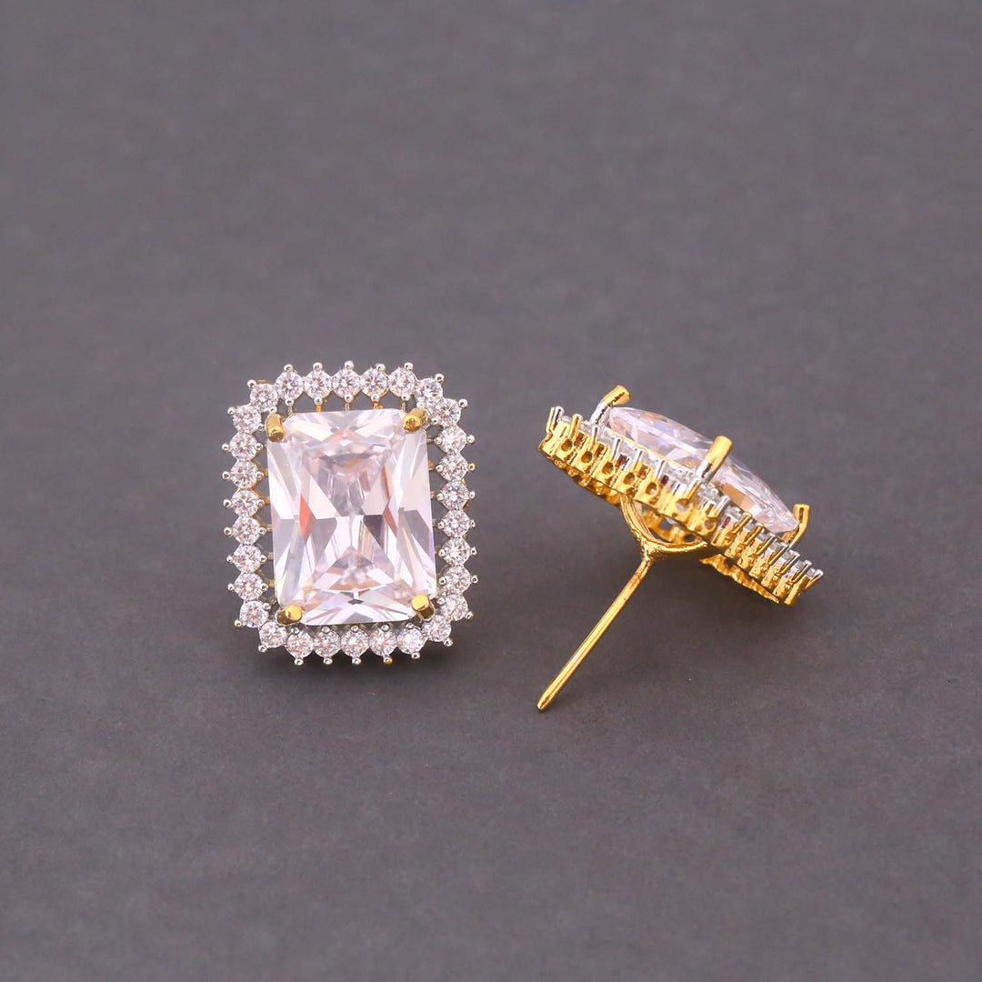 Golden Pippa Zirconia Studs