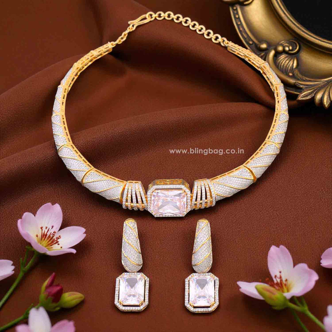 Golden Pire Hasli Zirconia Jewellery Set