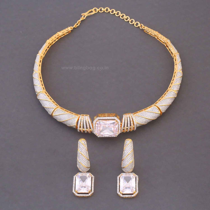 Golden Pire Hasli Zirconia Jewellery Set