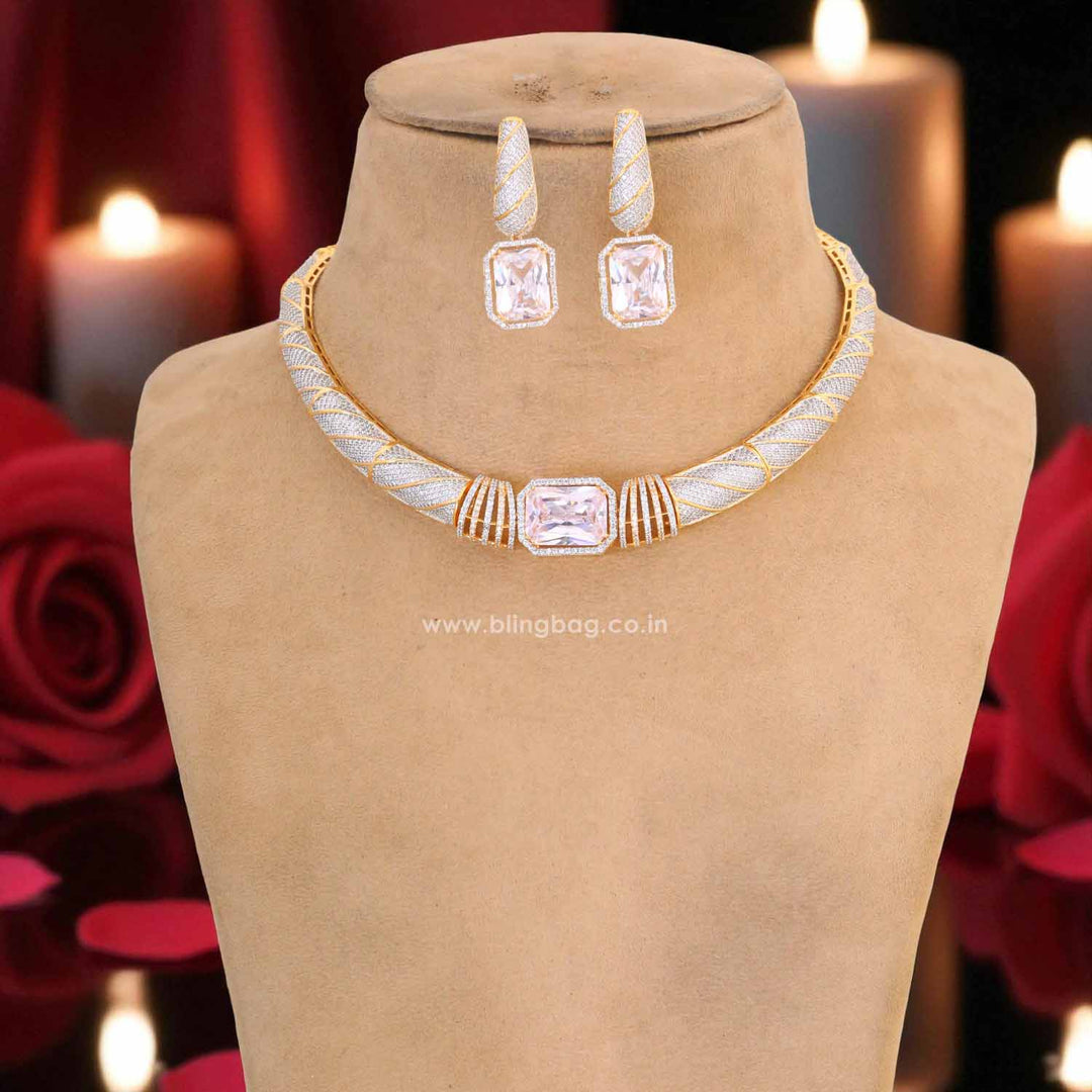 Golden Pire Hasli Zirconia Jewellery Set