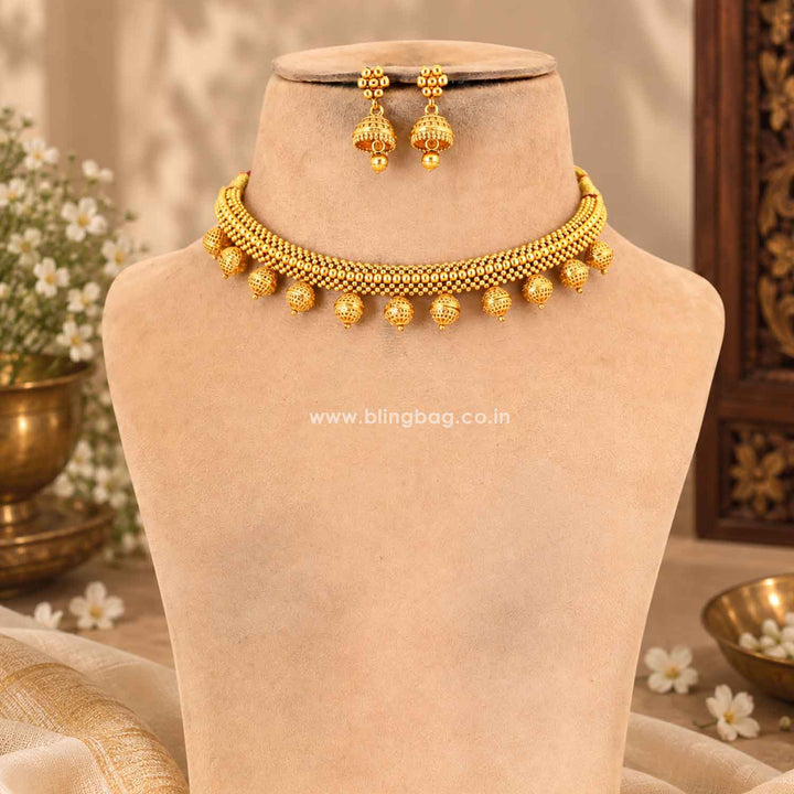 Golden Poojaani Antique Jewellery Set- New Arrival