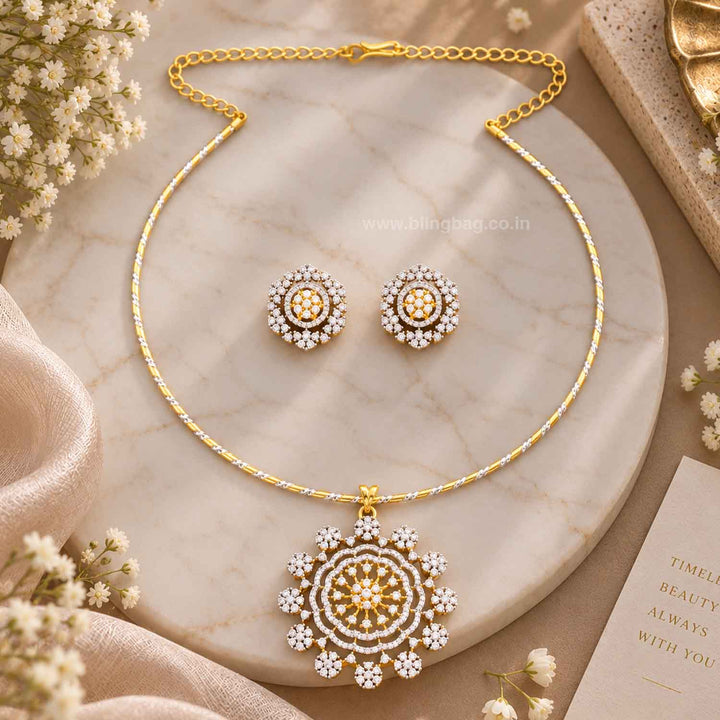 Golden Prisha Pendant Set