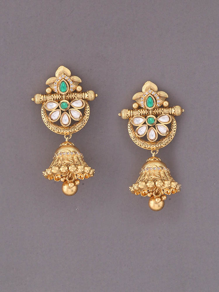 Emerald Prisha Temple Jhumkis