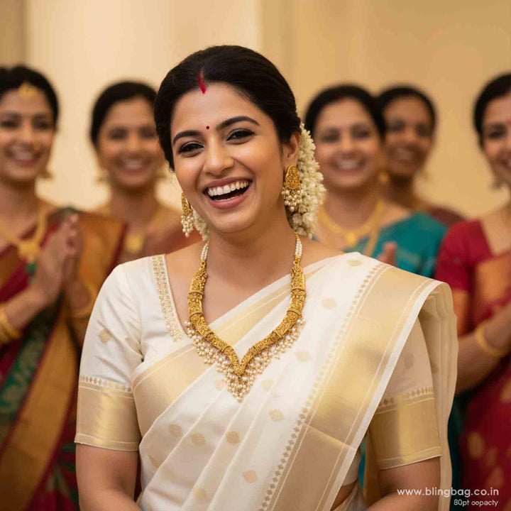 Golden Raahi Hasli Antique Jewellery Set - New Arrival