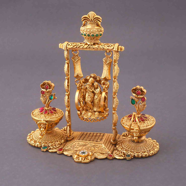 Golden Radha Krishna Sindoor Dani