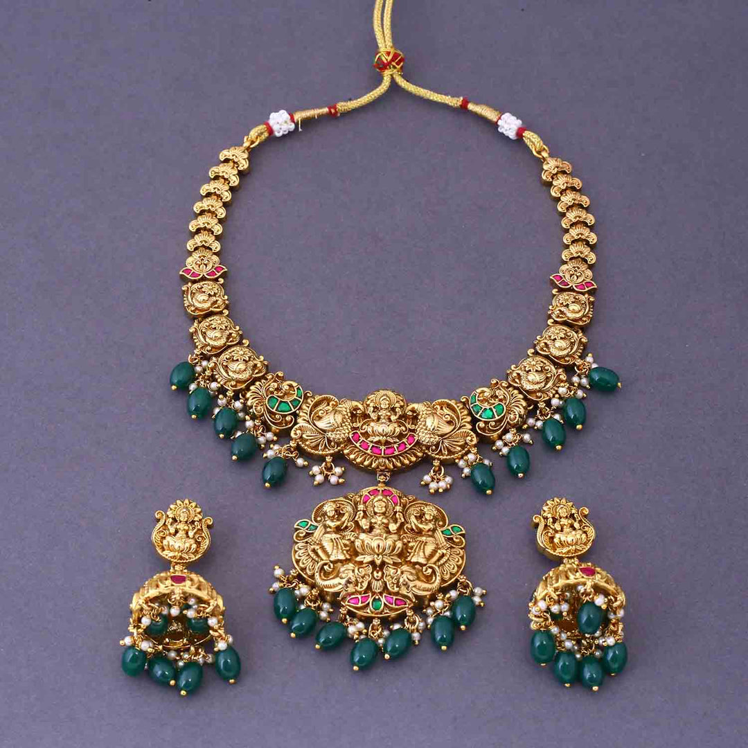 Golden Radmila Bridal Temple Jewellery Set- New Arrival