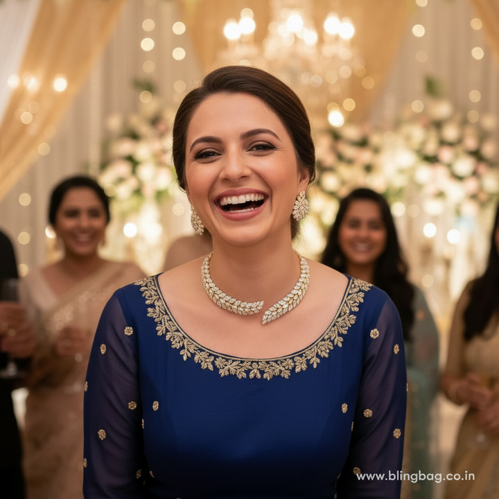 Golden Raizel Hasli Zirconia Jewellery Set