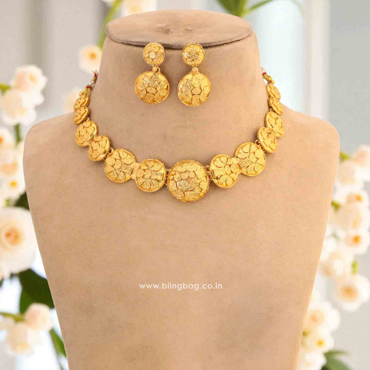 Golden Rajiya Antique Jewellery Set - New Arrival
