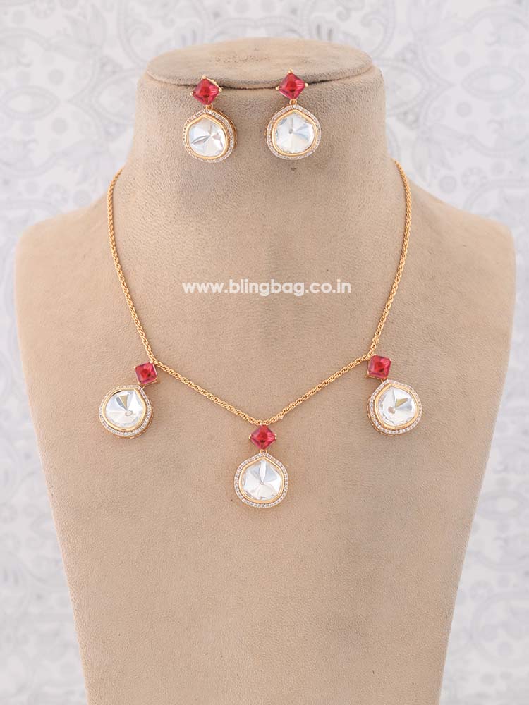 Golden Rani Azizah Zirconia Jewellery Set - EOSS