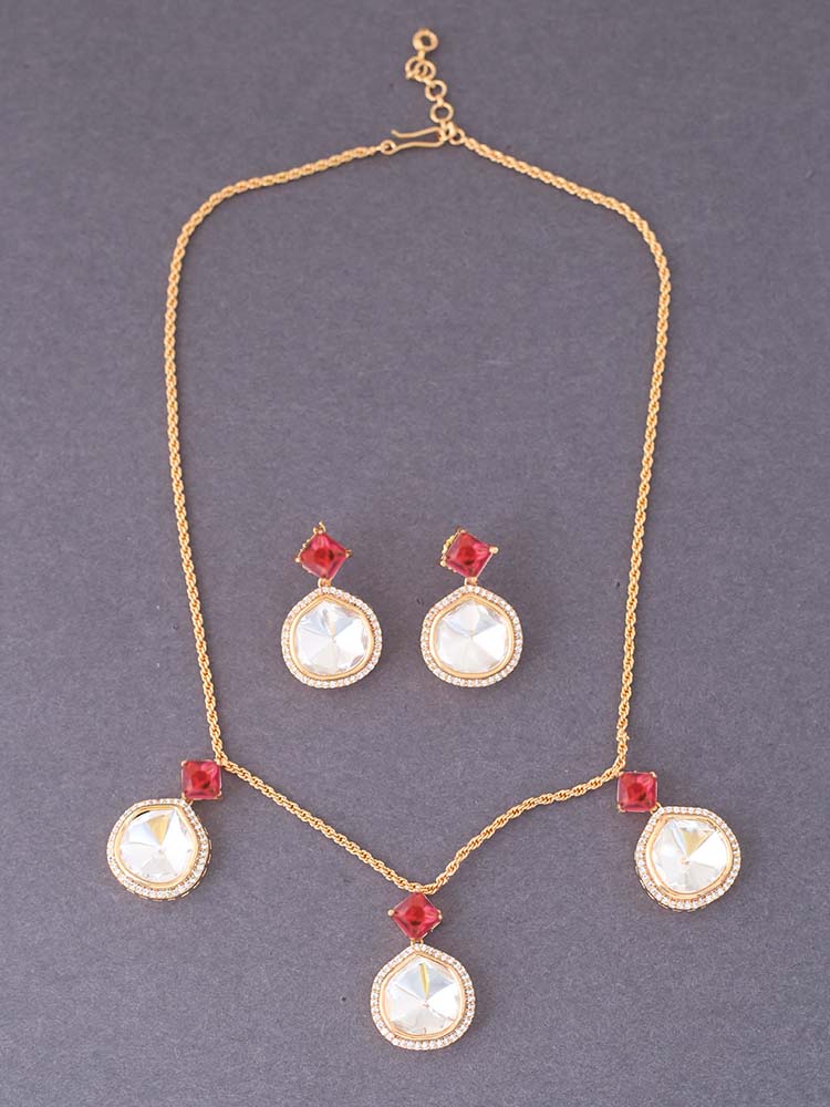 Golden Rani Azizah Zirconia Jewellery Set - EOSS