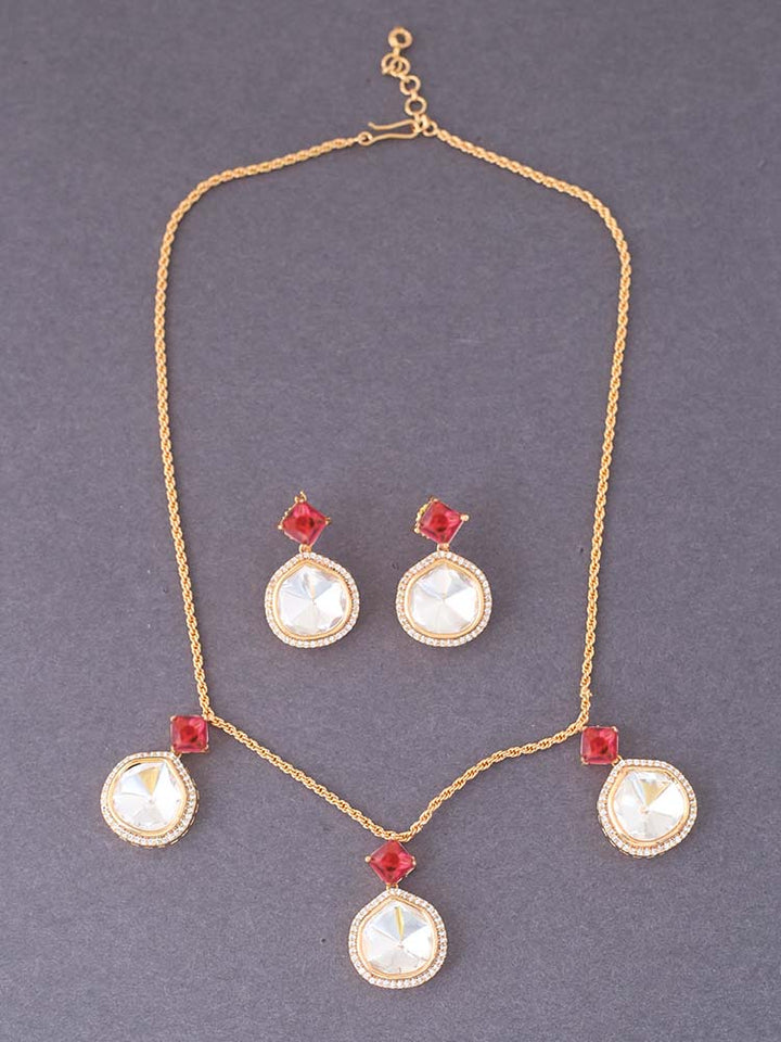 Golden Rani Azizah Zirconia Jewellery Set - EOSS