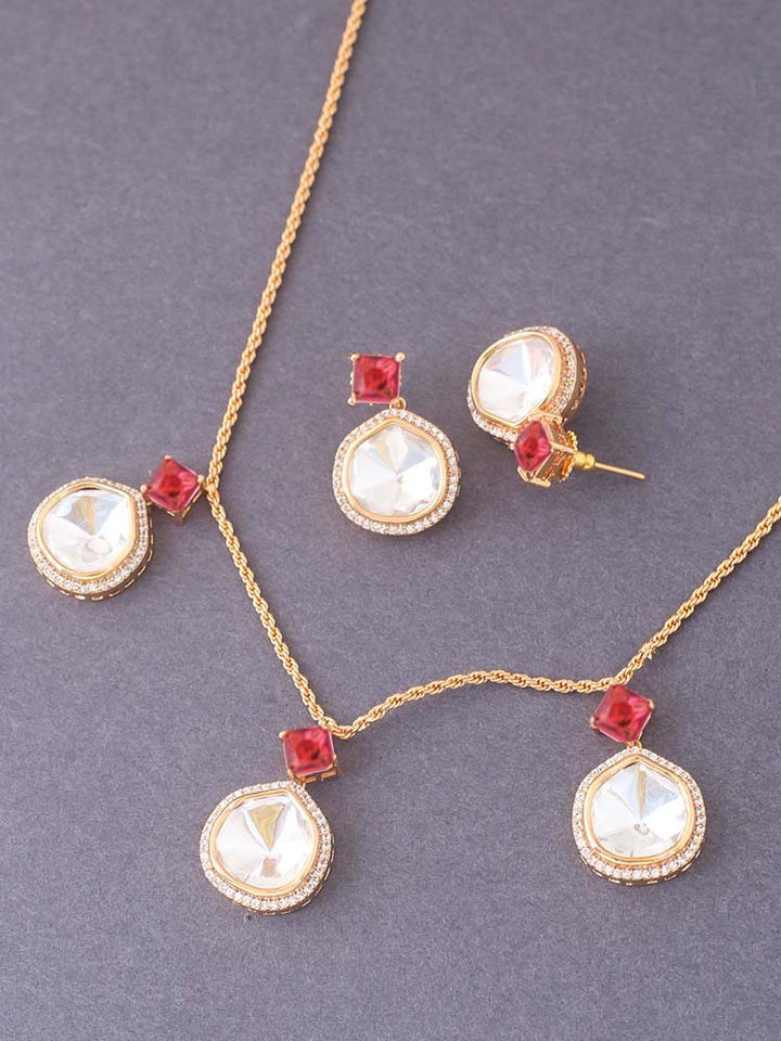 Golden Rani Azizah Zirconia Jewellery Set - EOSS