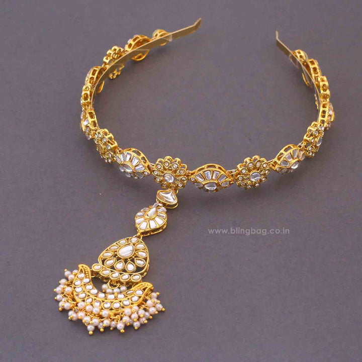 Golden Ranijaa Hairband With Tikka