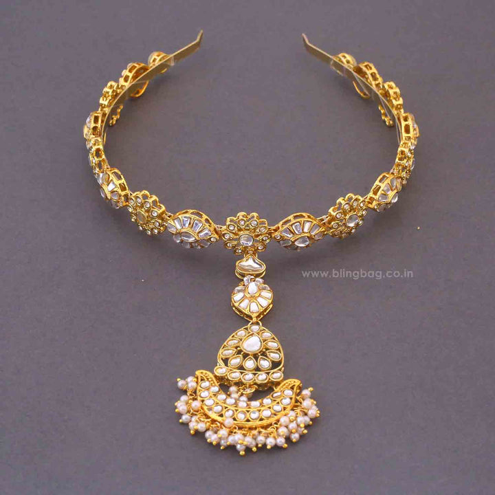 Golden Ranijaa Hairband With Tikka