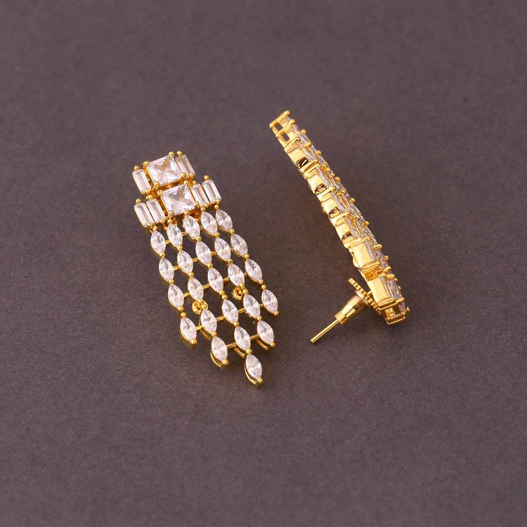 Golden Rayner Zirconia Danglers