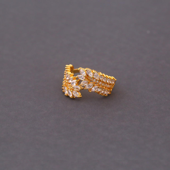 Golden Rea Zirconia Ring