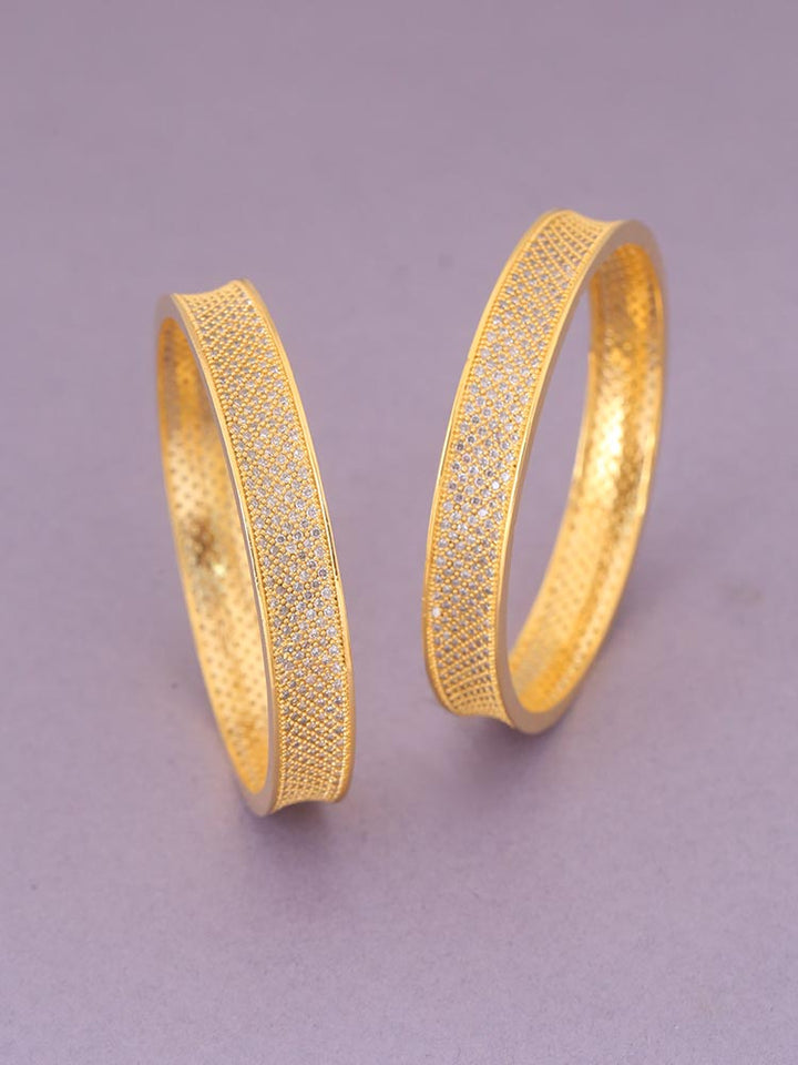 Golden Remus Zirconia Bangles