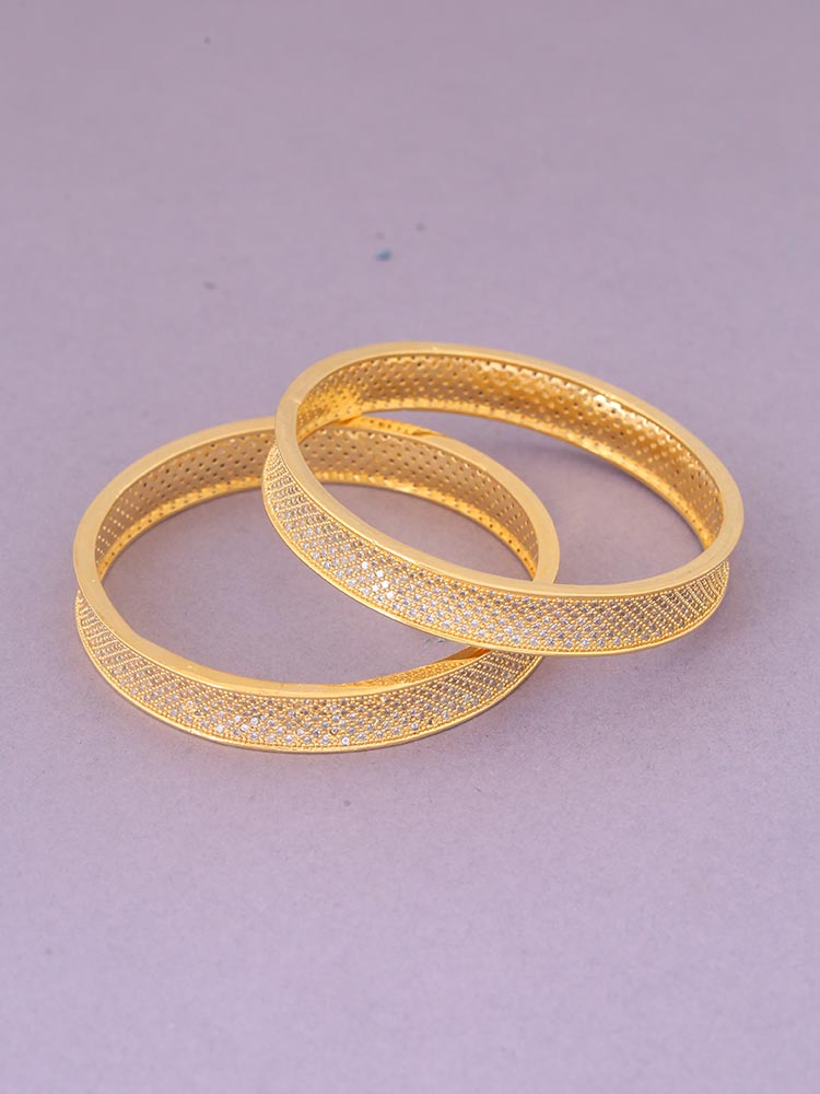 Golden Remus Zirconia Bangles