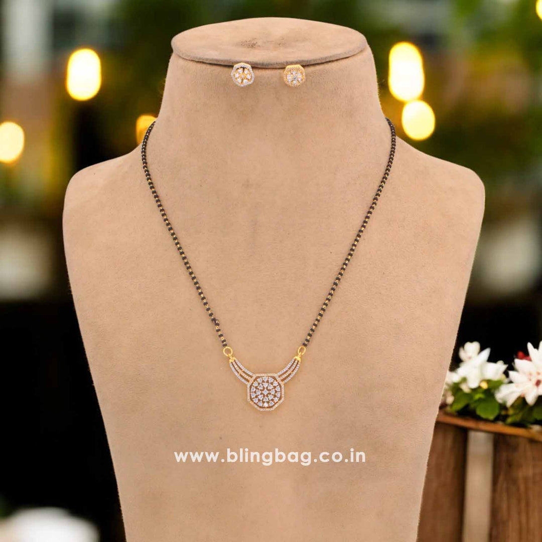 Golden Ruby Mangalsutra Set