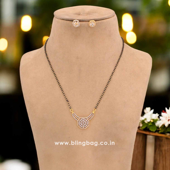 Golden Ruby Mangalsutra Set