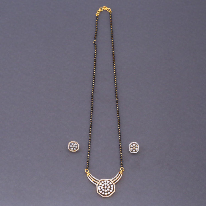 Golden Ruby Mangalsutra Set