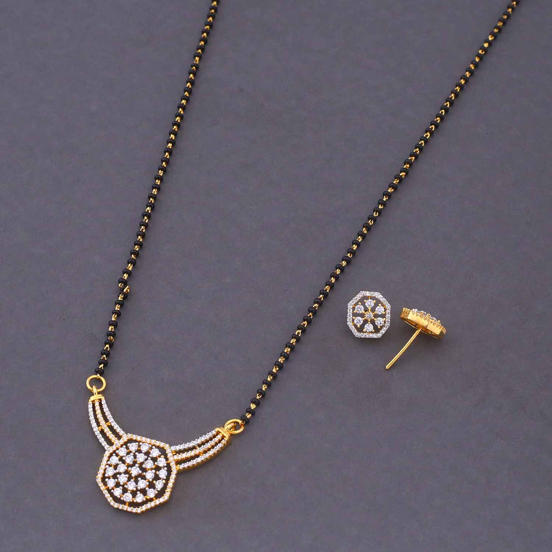 Golden Ruby Mangalsutra Set