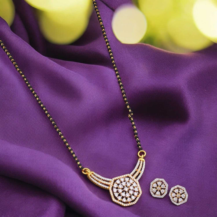 Golden Ruby Mangalsutra Set