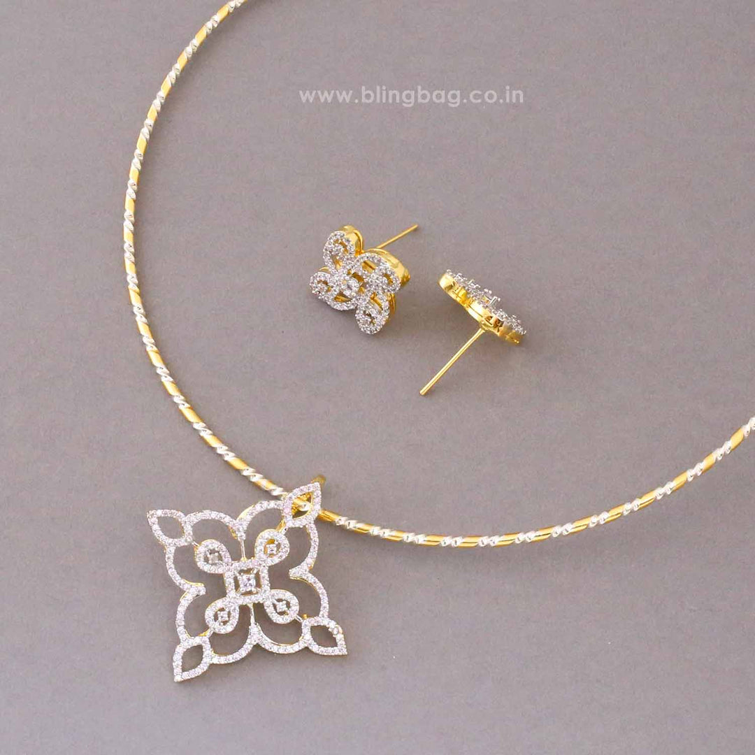 Golden Ruhi Pendant Set