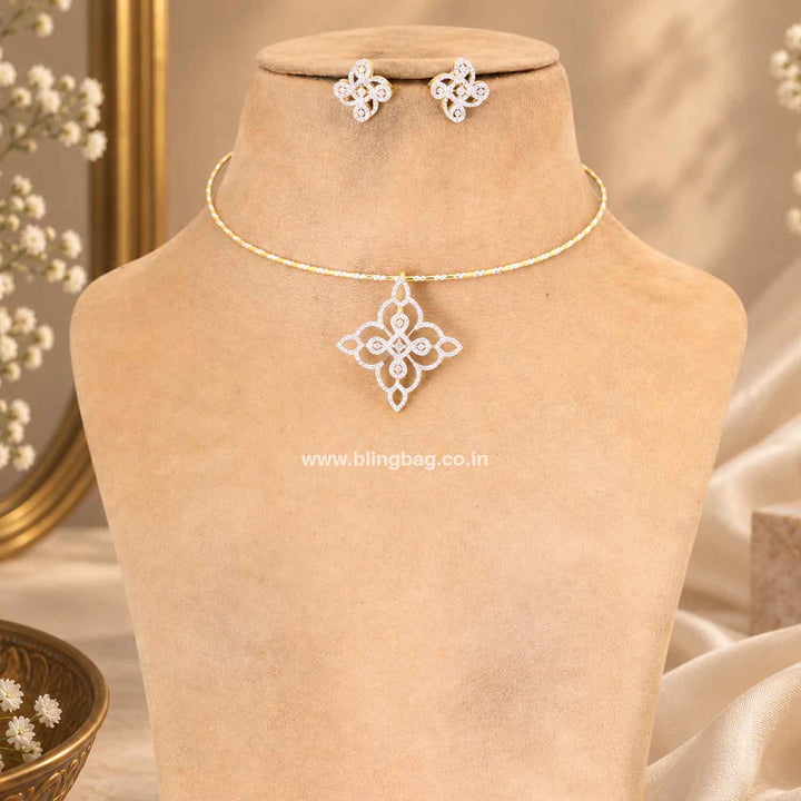 Golden Ruhi Pendant Set