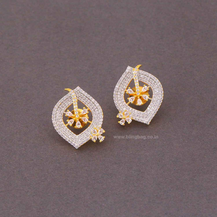 Golden Ruie Zirconia Studs