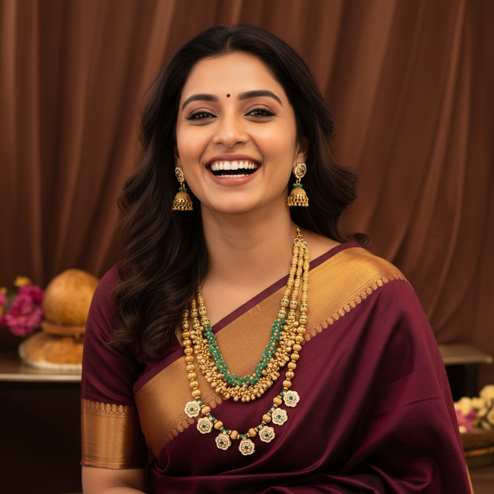 Golden Rumaya Antique Rajwadi Set