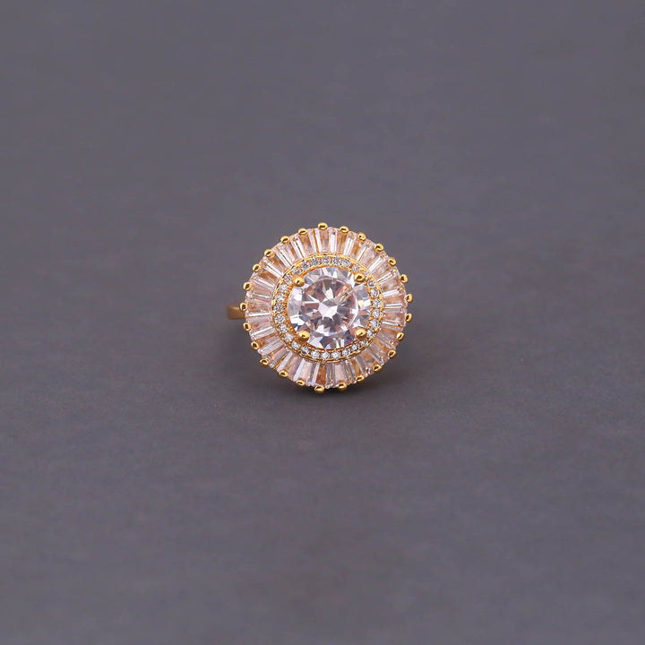 Golden Rya Zirconia Ring