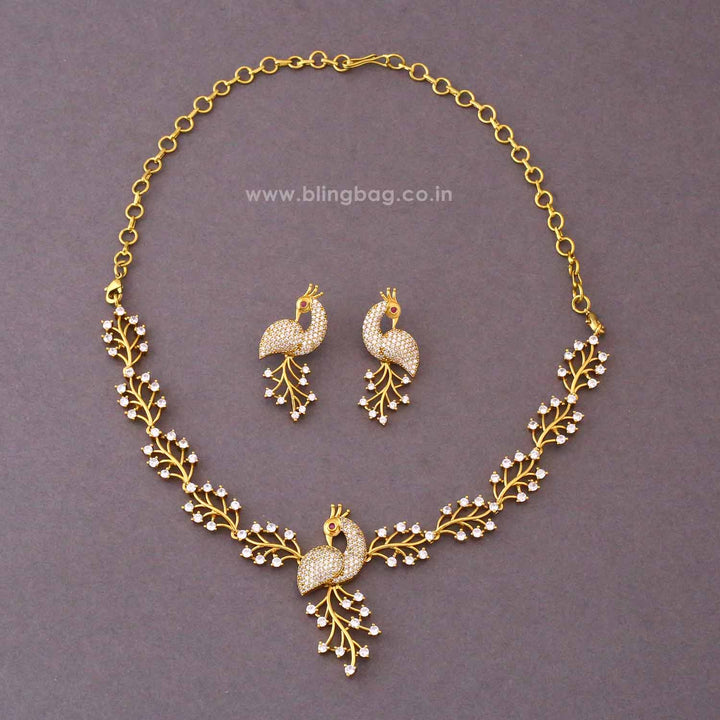 Golden Saffron Antique Jewellery Set- New Arrival