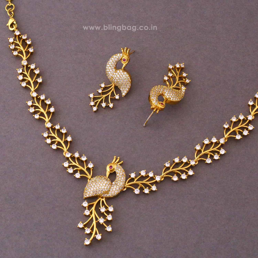 Golden Saffron Antique Jewellery Set- New Arrival