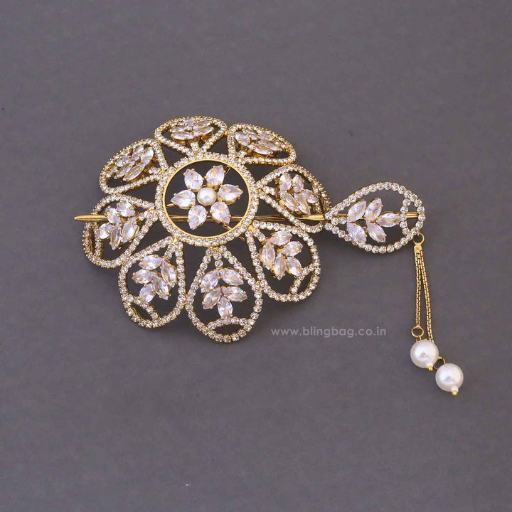 Golden Sahithi Zirconia Small Hair Bun Cage