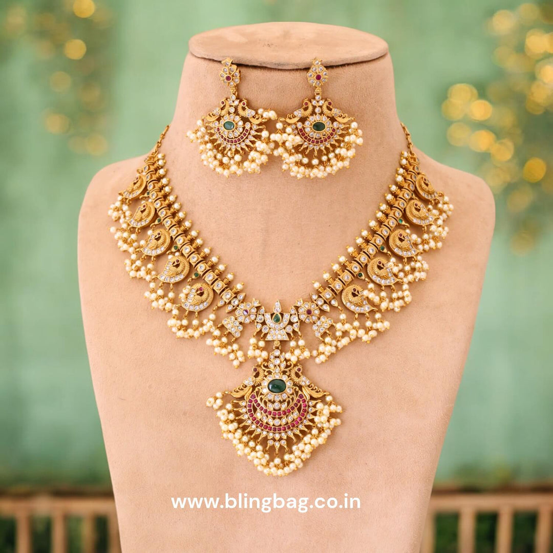Golden Sahya Antique Jewellery Set - New Arrival