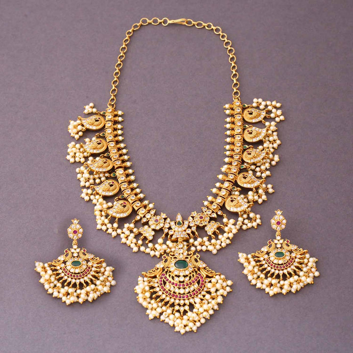 Golden Sahya Antique Jewellery Set - New Arrival