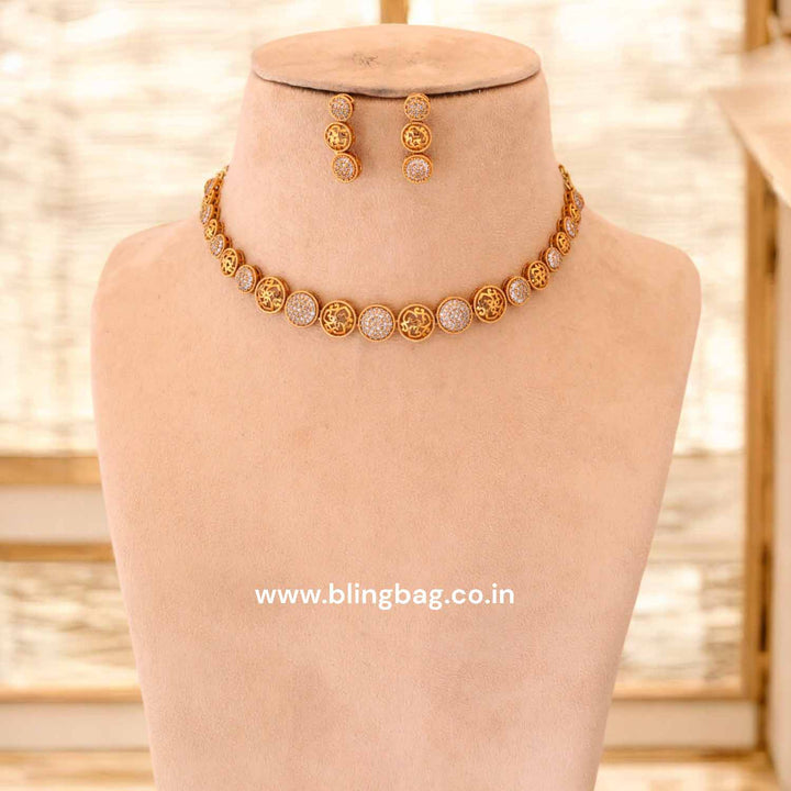 Golden Samrudhi Antique Jewellery Set- New Arrival