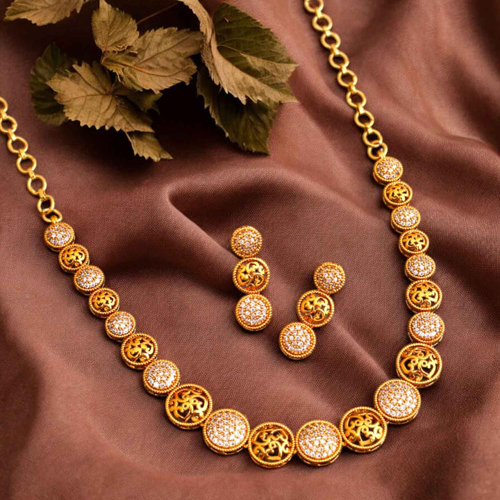 Golden Samrudhi Antique Jewellery Set- New Arrival