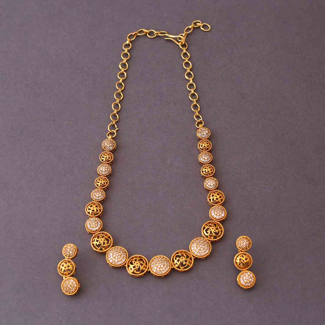 Golden Samrudhi Antique Jewellery Set- New Arrival