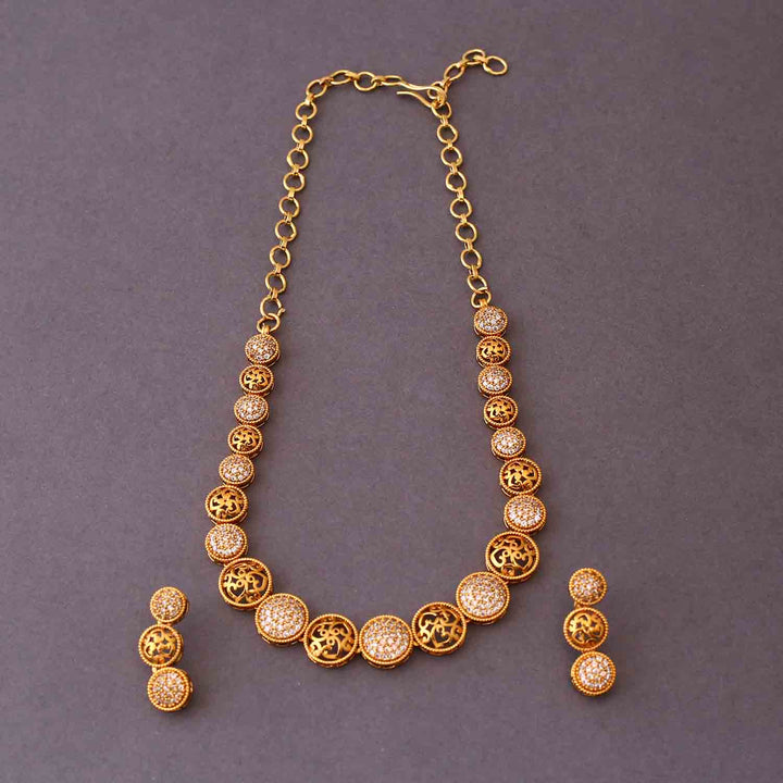 Golden Samrudhi Antique Jewellery Set- New Arrival