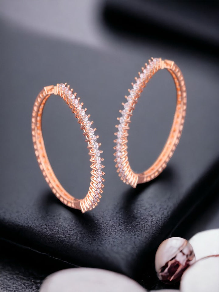 Rose Gold Saoirse Zirconia Hoops