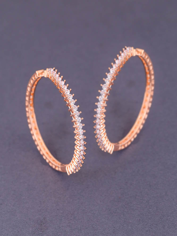 Rose Gold Saoirse Zirconia Hoops