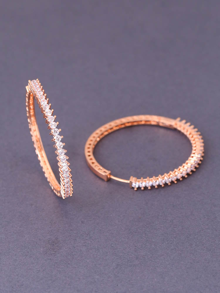 Rose Gold Saoirse Zirconia Hoops