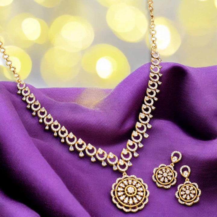 Golden Sapphire Victorian Jewellery Set - New Arrival