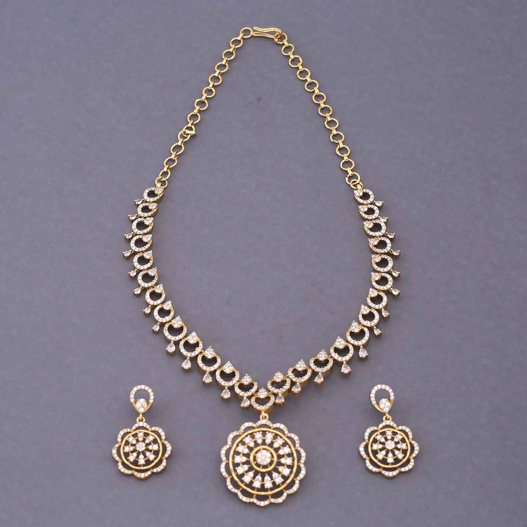 Golden Sapphire Victorian Jewellery Set - New Arrival