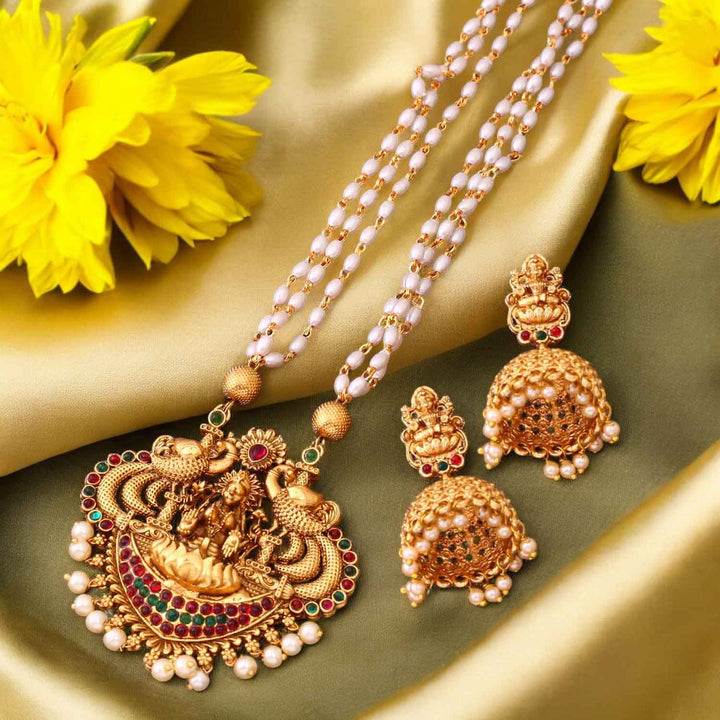 Golden Saptashrungi Temple Jewellery Set - New Arrival