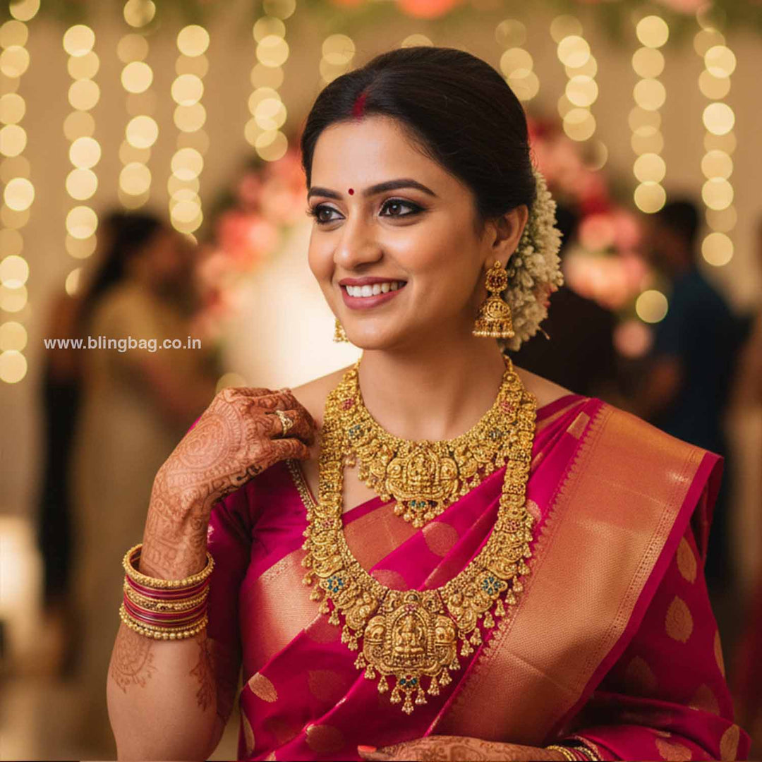 Golden Satiika Bridal Temple Jewellery Set - New Arrival